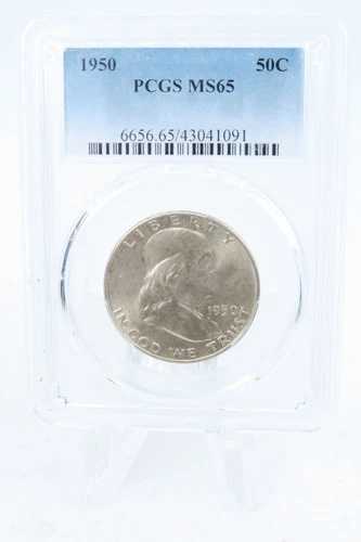1950-P PCGS MS65 フランクリン ハーフダラー ビジネスストライク 50セント