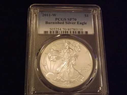 2011-W $1 イーグル バーニッシュ PCGS SP 70