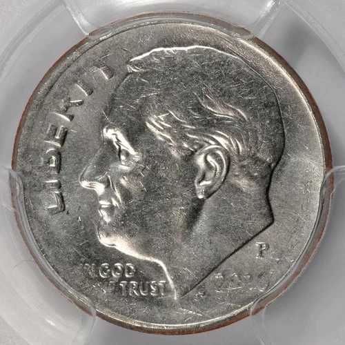 2020年 PCGS MS63 弱い / ダイ調整ストライクダイムミントエラー