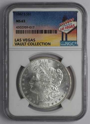 1882年 S モルガン銀貨 NGC MS 63 ラスベガス金庫コレクション