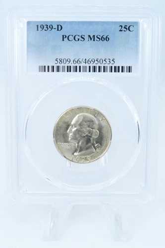 1939-D PCGS MS66 ワシントン クォーター ビジネス ストライク 25セント