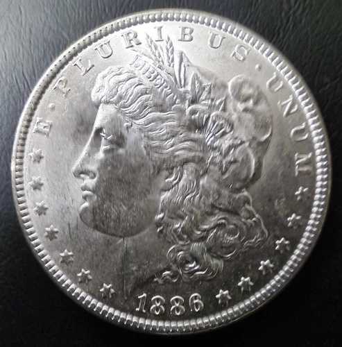 :1886-P モーガン・ネバダ州 隠し銀貨 輝く光沢のある宝石