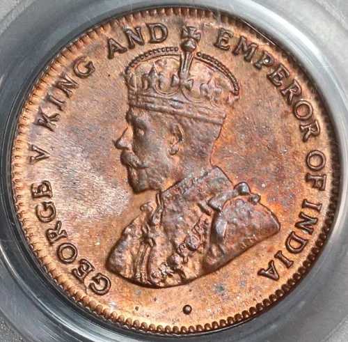 1916年 PCGS MS 64 RB 海峡植民地 1/4セント イギリス帝国コイン (19090903C)