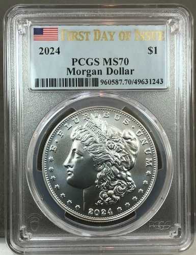 2024年 1ドル モルガン銀貨 ~ PCGS MS70 ~ 発行初日