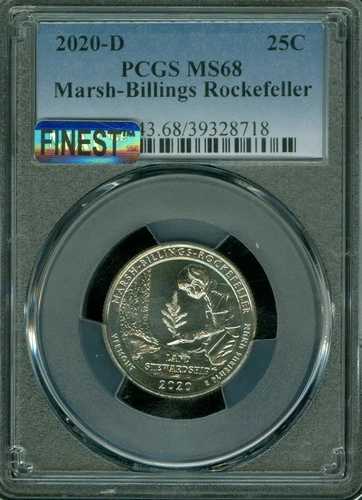 2020 D ロックフェラー PCGS MS68 PQ MAC 最高級レジストリ＆スポットレス *