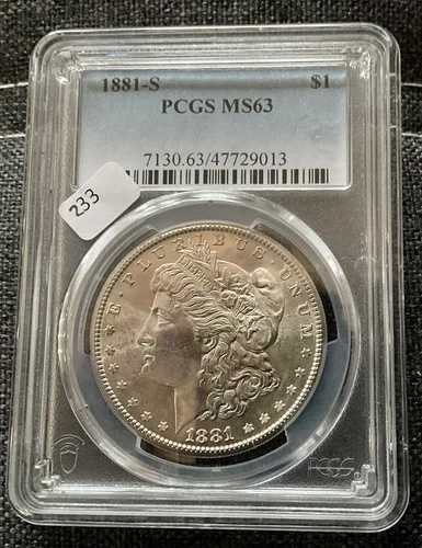 1881-S モルガン銀貨 MS63 PCGS (233) 53,460円