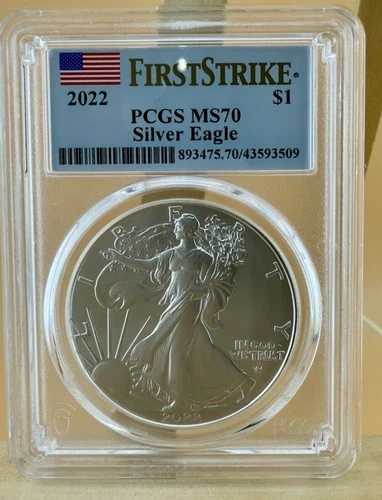 *2022年 1ドル アメリカン シルバー イーグル PCGS MS70 FS フラッグラベル