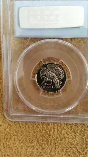 PCGS 1975-FM 25セント PR 68 トリニダード・トバゴ 人口2 53,460円
