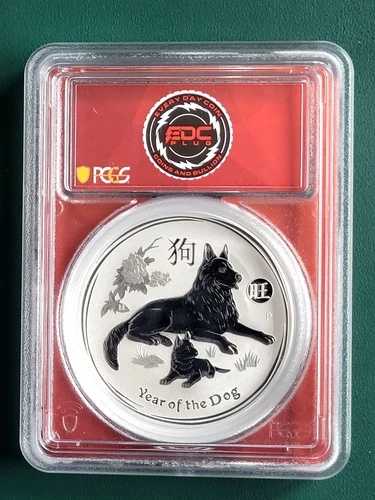 2018年 オーストラリア コイン 1オンス 0.999 銀貨 戌年 王 中国 官幣 PCGS MS70