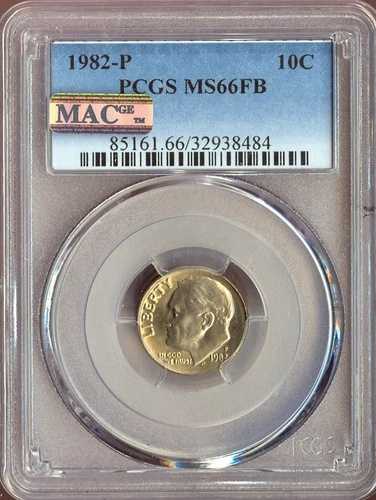 1982-P ルーズベルト ダイム PCGS MS66 FB 新品同様?? 53,460円