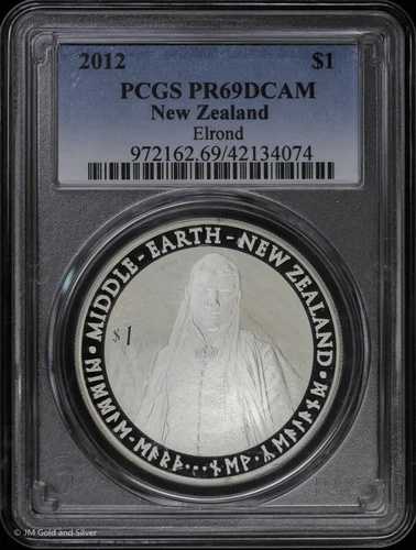 2012年 ニュージーランド 1ドル プルーフシルバー ミドルアース エルロンド PCGS PR 69 DCAM | PF