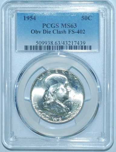 1954年 PCGS MS63 FS-402 バッグス・バニー クラッシュ フランクリン ハーフダラー