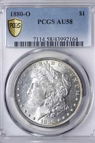 1880-O モルガン銀貨 PCGS AU58 PQ! JDBM