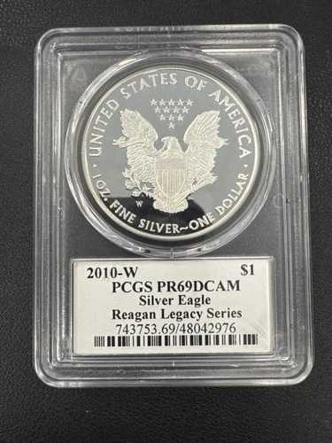 2010 W 地金 シルバー イーグル PCGS PR-69 DCAM 2010-W $1 シルバー イーグル PCGS PR69DCA