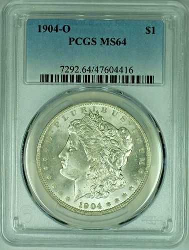 1904-O モルガン シルバー ダラー 1ドル コイン PCGS MS 64 (48) H