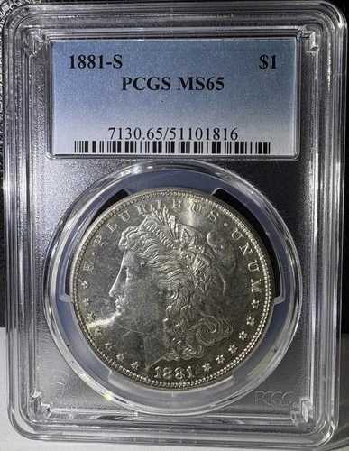 1881-S 1ドル モルガン・ダラー PCGS MS65 (816)