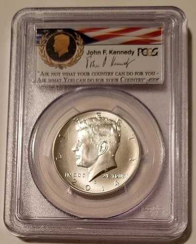 2014年 D シルバー ケネディ ハーフダラー MS70 PCGS FS 50周年記念 ワシントンDC