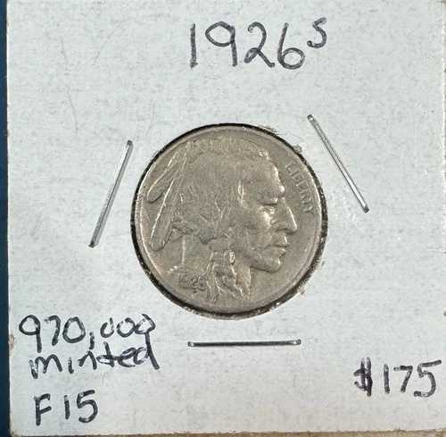 1926-S バッファロー F15 キーデートコイン 低鋳造数