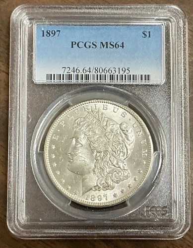 1897年 モルガン銀貨 1ドル ? PCGS MS64