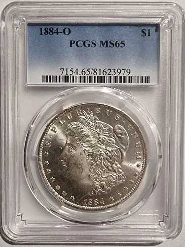 1884-O モルガン銀貨 PCGS MS65 90% 銀