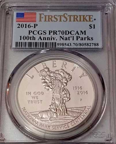 2016年 ナショナルパークス シルバーダラー PCGS PR70??完璧な品質??