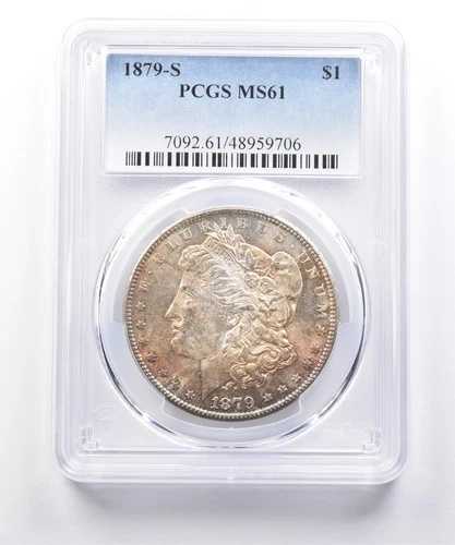 1879-S モーガン銀貨 MS61 PCGS 美しいトーン *7439