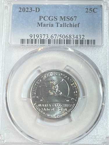 2023年 D マリア・トールチーフ 25セント PCGS MS67 アメリカン・ウィメンズ・クォーター