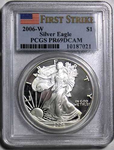 アメリカ 2006-W シルバーイーグル PCGS PR69DCAM 249-370