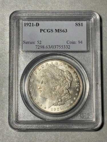 1921年 D モルガン銀貨 PCGS MS63
