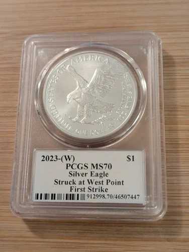 2023年 シルバーイーグル PCGS MS70 ウェストポイントミント ファーストストライク 1オンス .999 シルバースペシャル