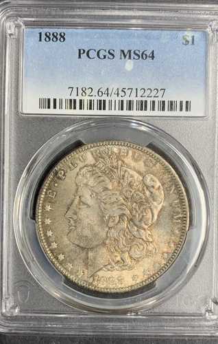 1888年モルガン銀貨、MS64、PCGS。(10070)