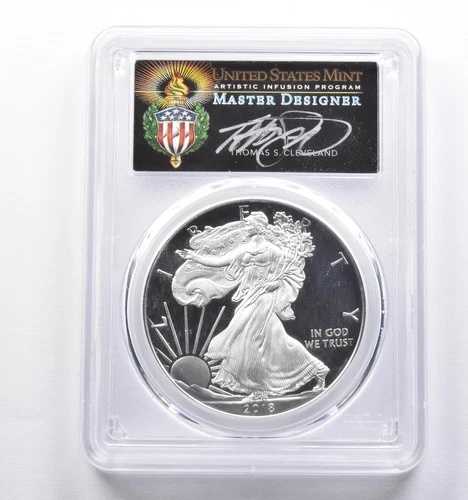 PR70 2018-W アメリカン シルバー イーグル クリーブランド サイン入り フィラデルフィア FDOI PCGS *3015