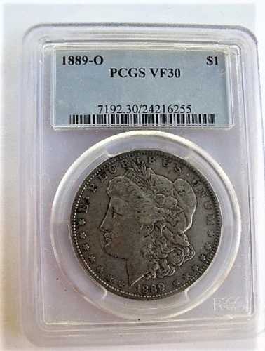 1889 O モーガン・ダラー HOT 50 VAM 20A 表面Oが衝突、裏面Eが弱い PCGS VF30