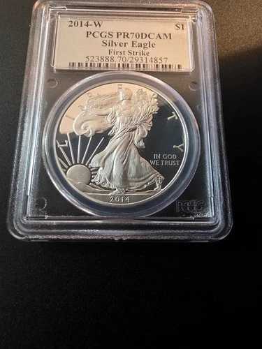 2014 W プルーフ シルバー イーグル PCGS PR70 DCAM ファーストストライク フォイルラベル