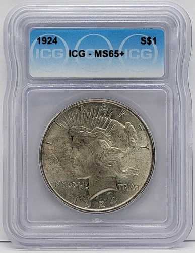 1924年 ピースダラー 1ドル - ICG MS65+グレード