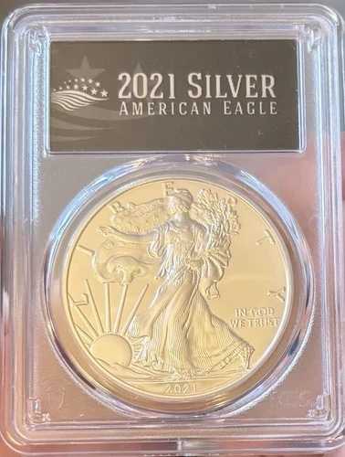 2021年 (P) シルバーイーグル T1 緊急発行 Phi PCGS MS70 FDOI で鋳造