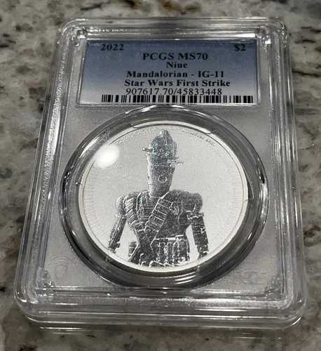 2022年 ニウエ マンダロリアン IG-11 PCGS MS70 スター・ウォーズ ファースト・ストライク