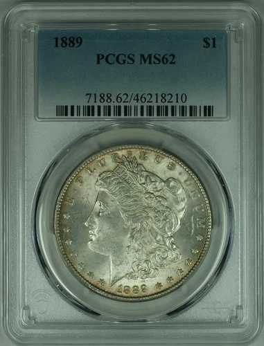 1889年 モルガン銀貨 PCGS MS-62 (47A)