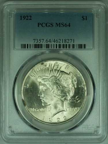 1922年 ピースシルバードル S$1 PCGS MS-64 (47C)