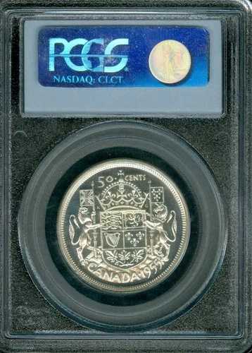 1955年 カナダ 50セント PCGS PL65 PQ MAC UCAM & スポットレス *