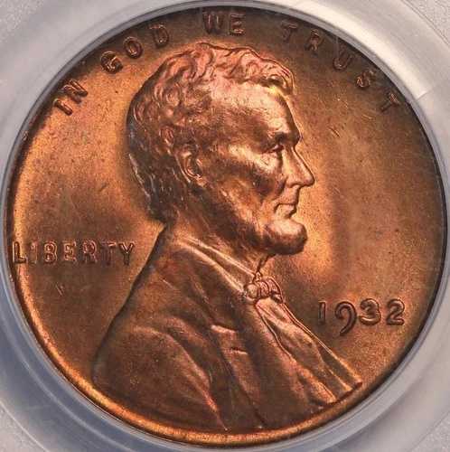 1932 年 P リンカーン セント、PCGS MS65RD、素晴らしい逸品、あまり知られていない初期のリンカーン!