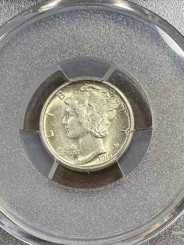 PCGS AU58 1918 S マーキュリーダイム ベターデイト