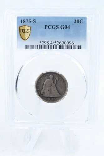 1875-S PCGS G04 20セント硬貨 ビジネスストライク
