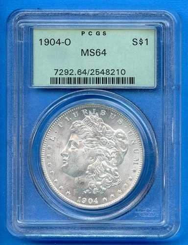 1904 O PCGS MS64 モルガン シルバー ダラー $1 米国造幣局コイン 1904-O MS-64 OGH ルックス PL