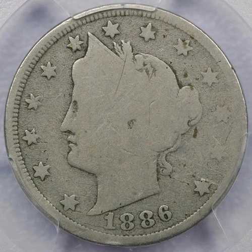 1886年 5セント リバティ ニッケル - PCGS G 4