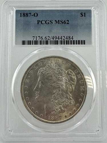 1887-O モルガン銀貨 $1 PCGS MS62~ より良い日付