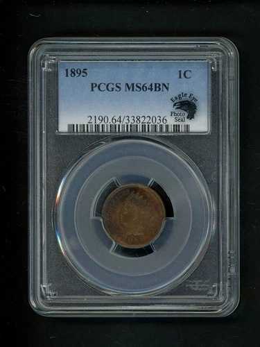 1895年製 インディアンヘッド セント 1セント .01 PCGS MS64 BN イーグルアイ オリジナル 表面 良好