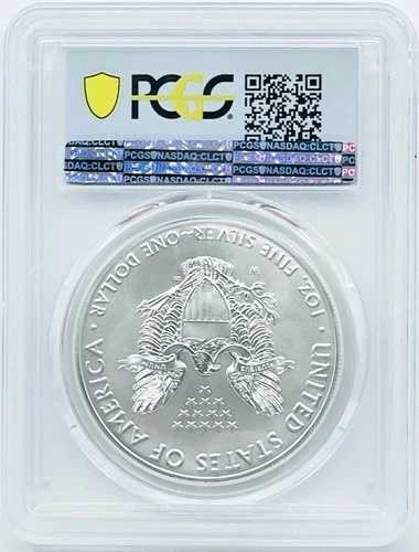 2019 W バーニッシュド シルバー イーグル PCGS SP70 - 発行初日 - FDOI フラッグラベル
