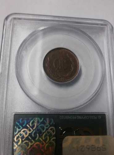 希少な1921年メキシコ1センタボ金貨 - 鷲/蛇 - PCGS MS 64