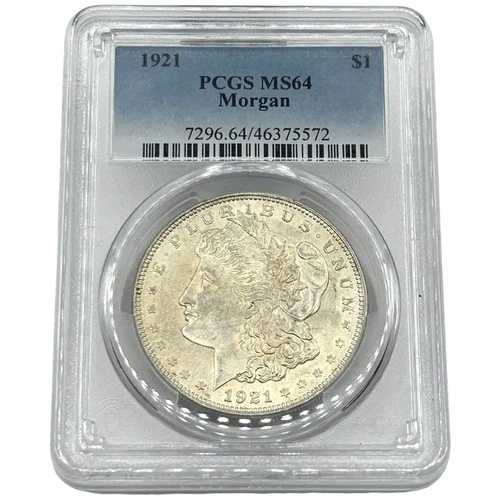 1921年 モルガン銀貨 1ドル ? PCGS MS64 ? フィラデルフィア造幣局
